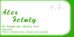 alex helmly business card